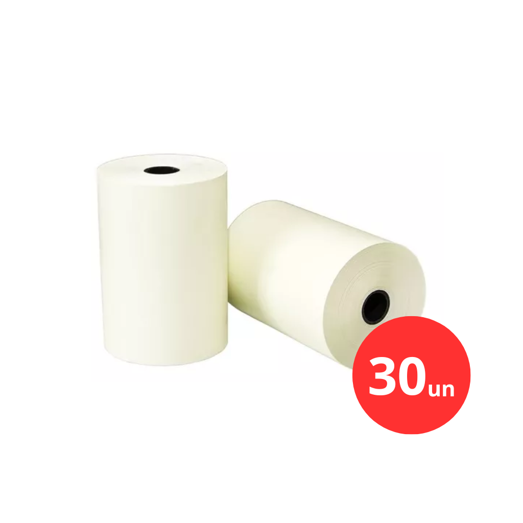 Bobina Térmica 80mm X 40m Amarela - 30 Und