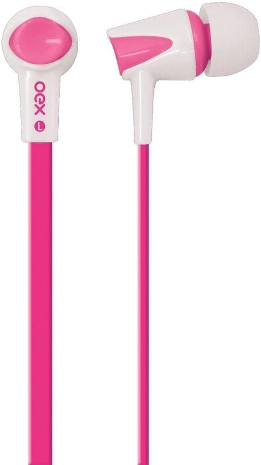 Fone P3 C/mic Intra-auricular Colorhit Rosa/branco Fn203 Oex
