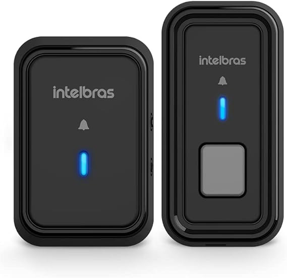 Campainha Sem Fio com Bateria Cib 101 - Preto