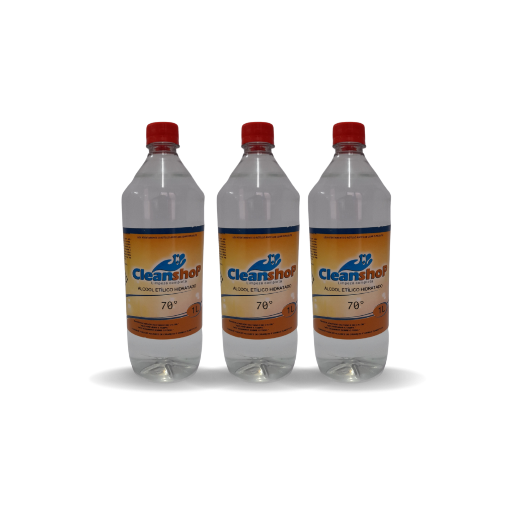 Álcool Etílico 70° 1l - 3 Und