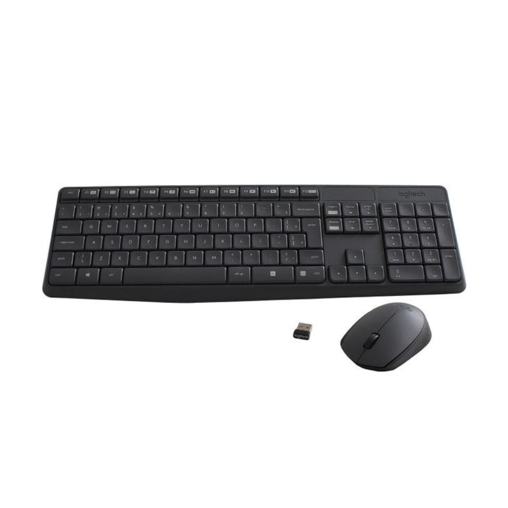 Kit Teclado e Mouse Usb S/ Fio Mk235 Logitech 