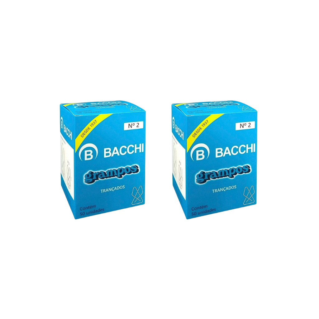 Grampo Trancado Bacchi N¦ 2 C/50 Un Pequeno - 2 Cx
