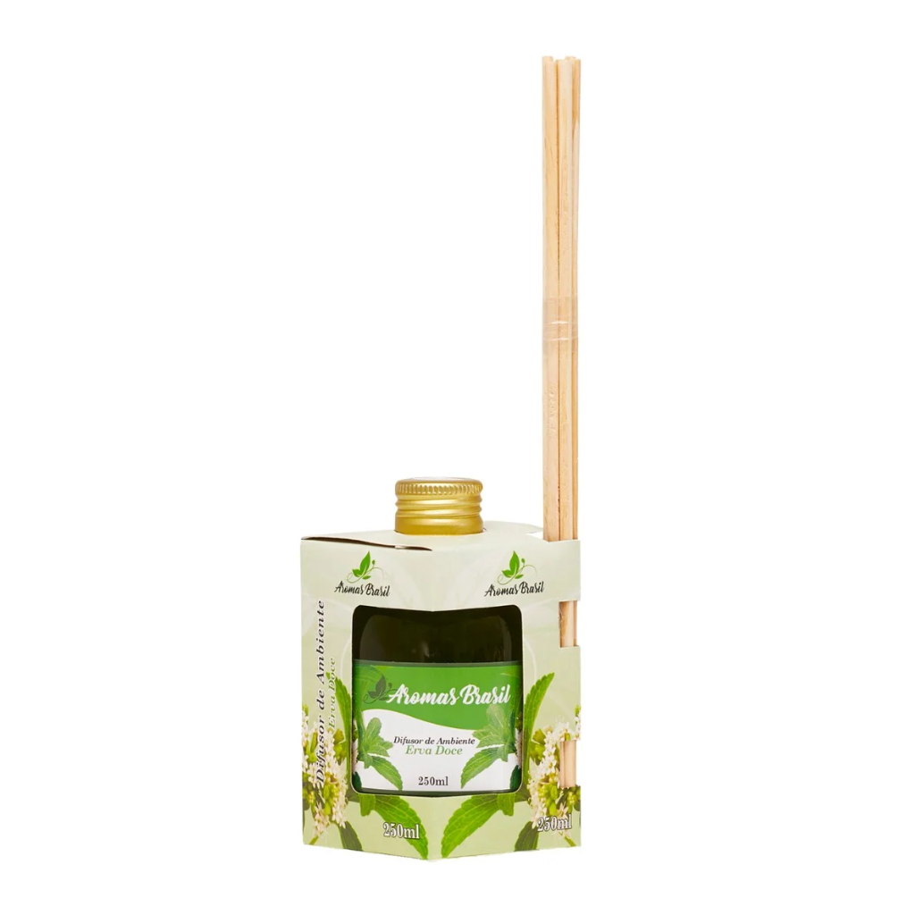 Aromatizador de Ambiente C/ Vareta Brasil 250ml Erva Doce