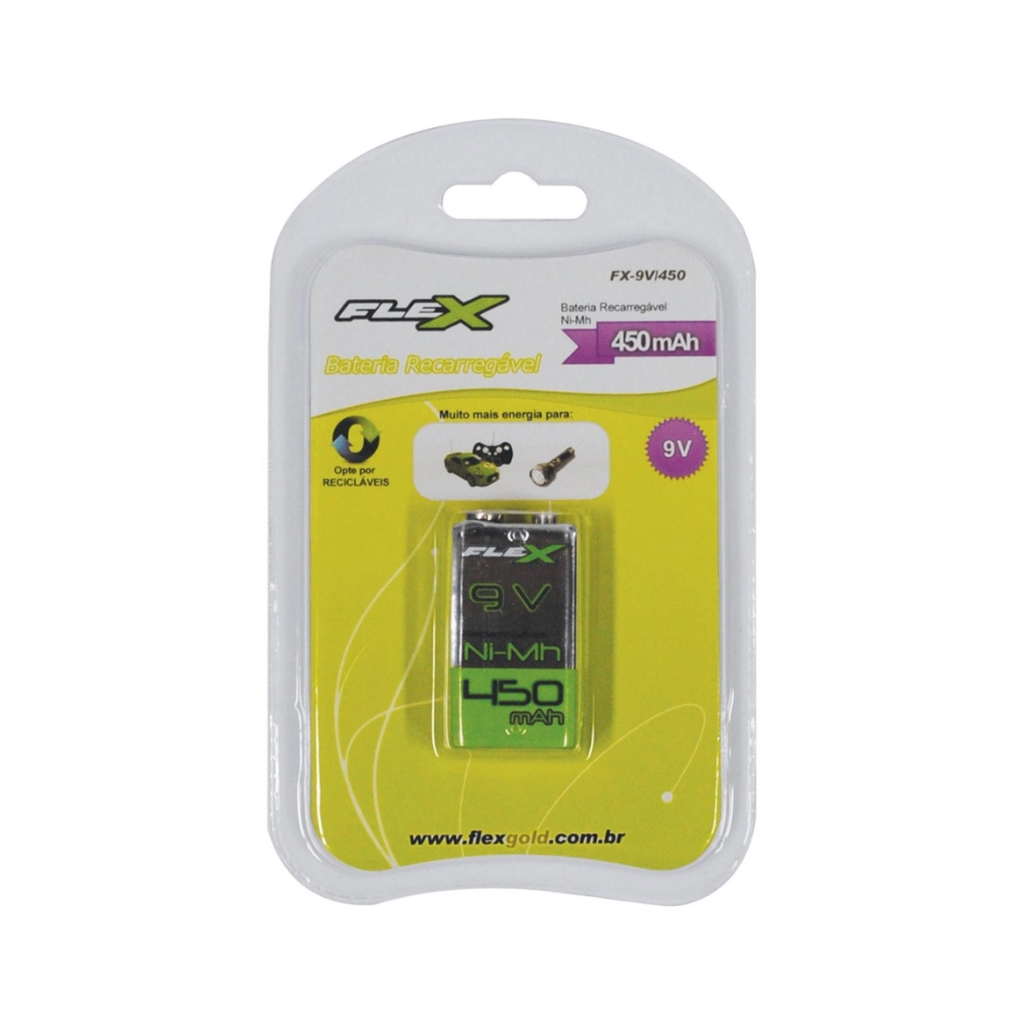 Bateria 9v Recarregavel 450mah