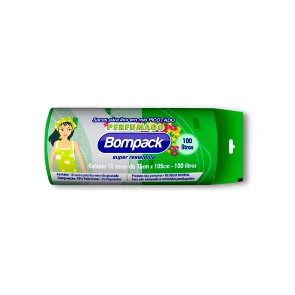 Saco P/ Lixo 100l 75x105 Perfumado C/10un