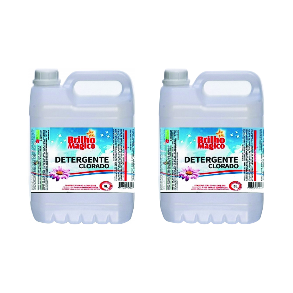 2 Und Detergente Clorado 5l - Brilho Mágico