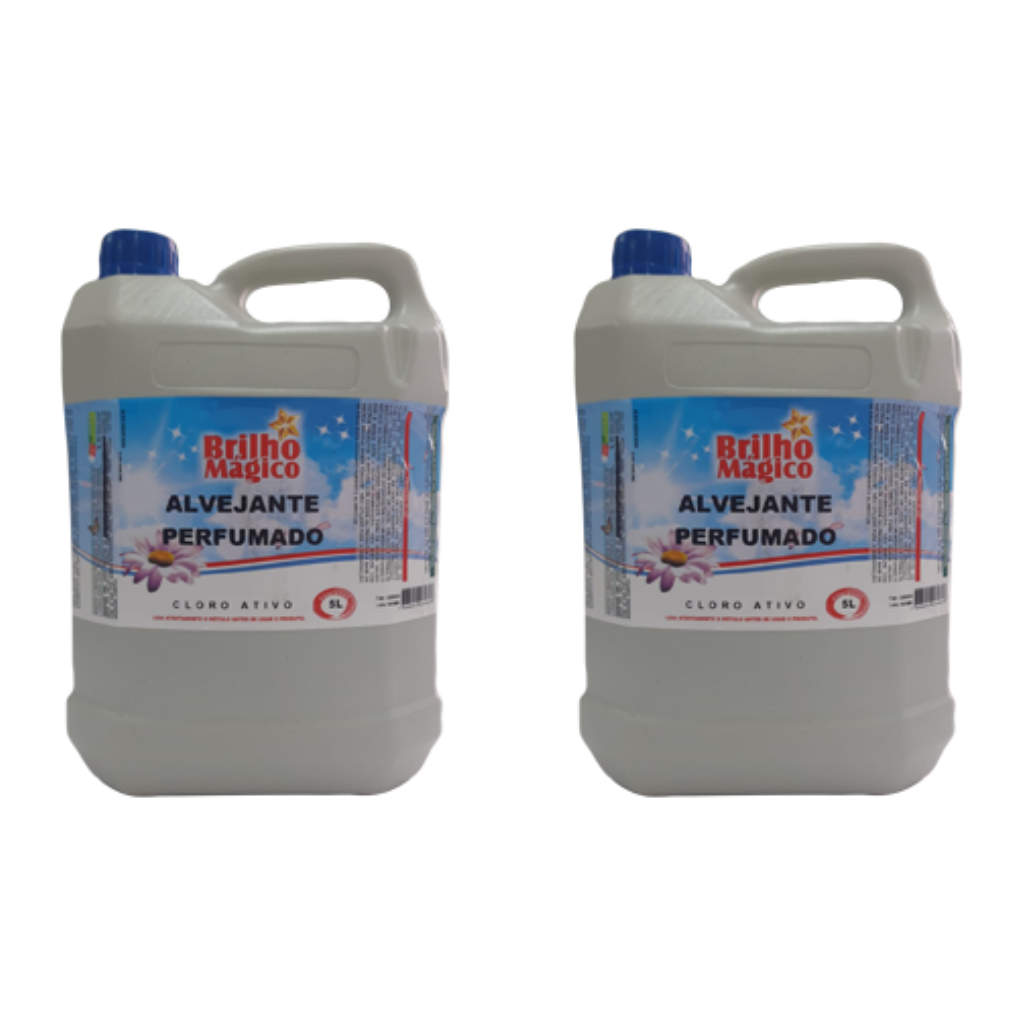 2 Und Alvejante Clorado Perfumado 5l - Brilho Mágico