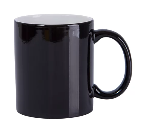 Caneca Cerâmica Mágica Preta 325ml P/sublimação