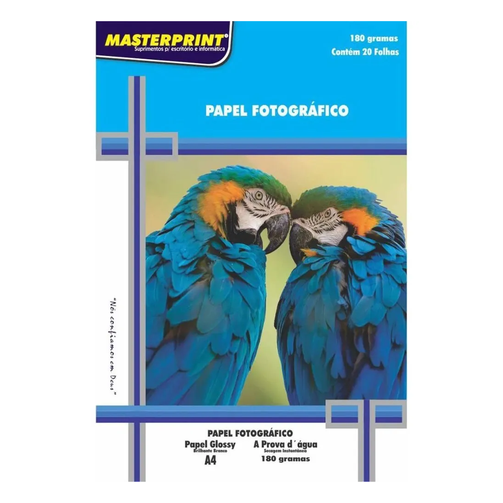 Papel Foto A4 180g 20fls Glossy Masterprint