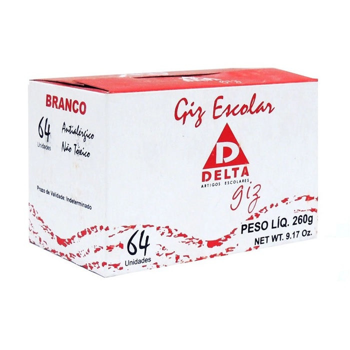 Giz Escolar Branco Cx C/64 2306 Delta