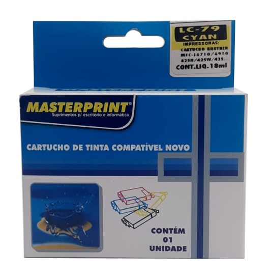 Cartucho Brother Lc75/77/79 Ciano Similar - 224050002 - Masterprint