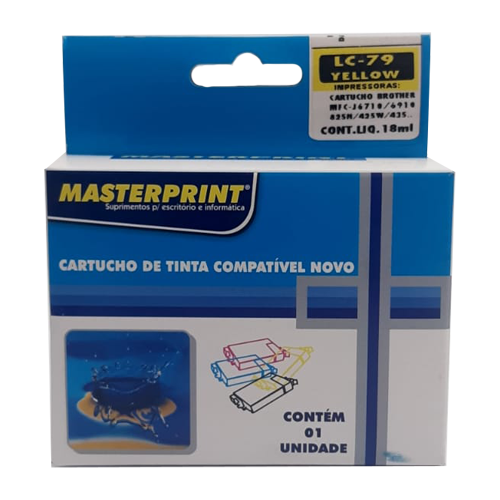 Cartucho Brother Lc75/77/79 Amarelo Similar - 224050004 - Masterprint
