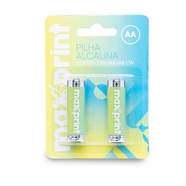 Pilha Pequena Aa Alcalina C/2un - Maxprint