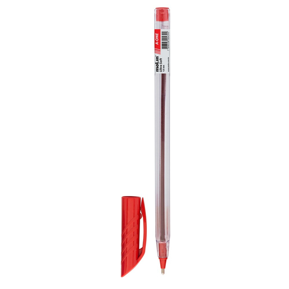 Caneta Esferográfica Média Vermelho Molin