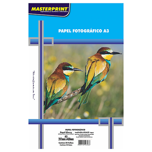 Papel Foto A3 220g 20fls Glossy Dupla Face Masterprint