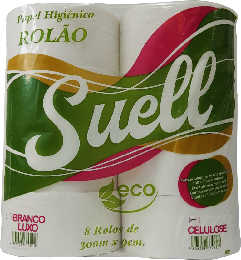 Papel Higiênico Rolão 8x300m Celulose Suell