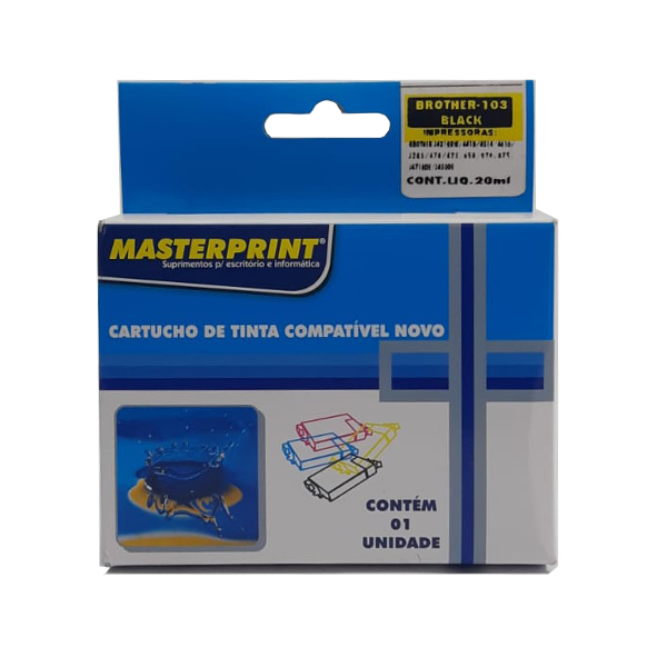Cartucho Brother Lc103 Preto Similar - 224050005 - Masterprint