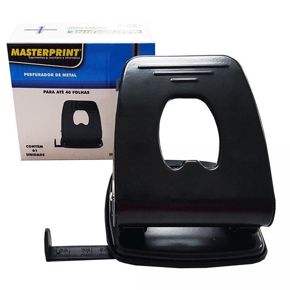 Perfurador 2 Furos Metal 40fl Mp802 Masterprint