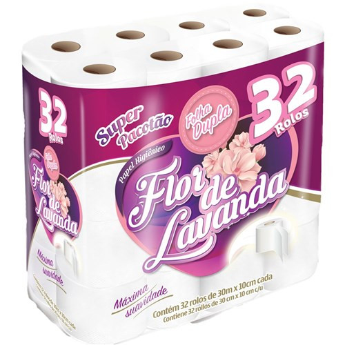 Papel Higiênico 32x30m Folha Dupla Celulose 30g