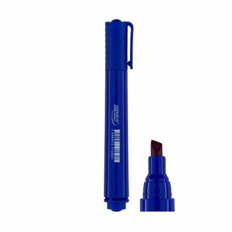 Pincel Atômico Ponta Chanfrada Azul Brw