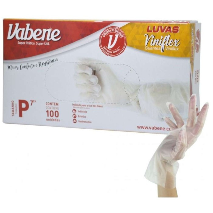 Luva Viniflex Cx C/100 Tam P Vabene