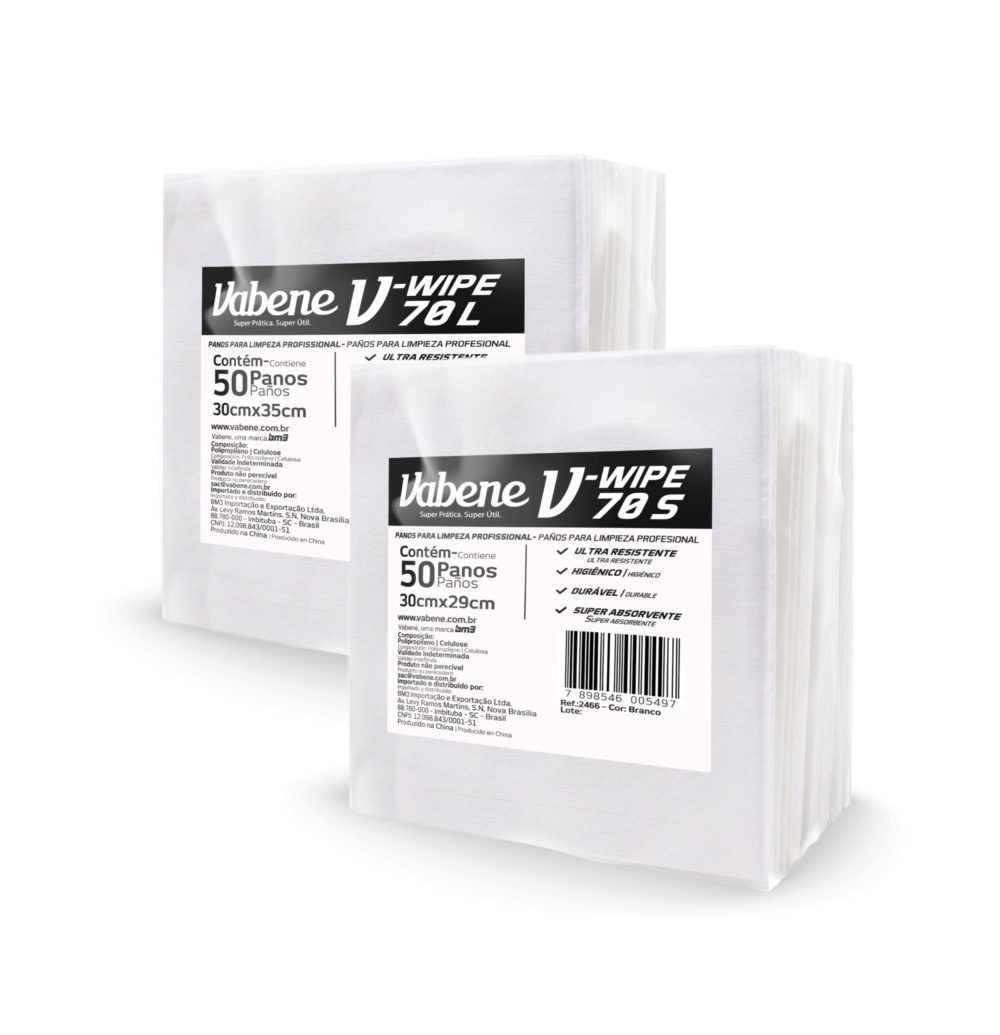 Pano de Limpeza V-wipe 70s 30x29cm Bco