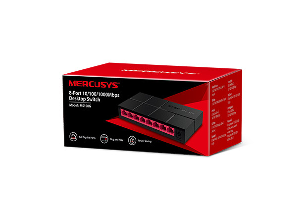 Switch 8 Portas 10/100/1000 Giga Ms108g Mercusys
