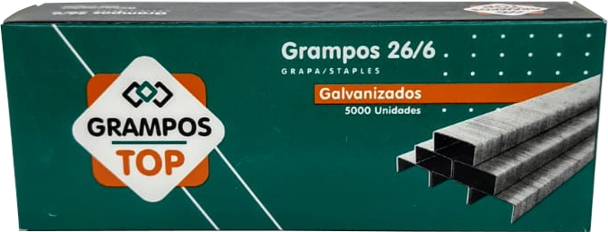 Grampo 26/6 Cx 5000un Galvanizado