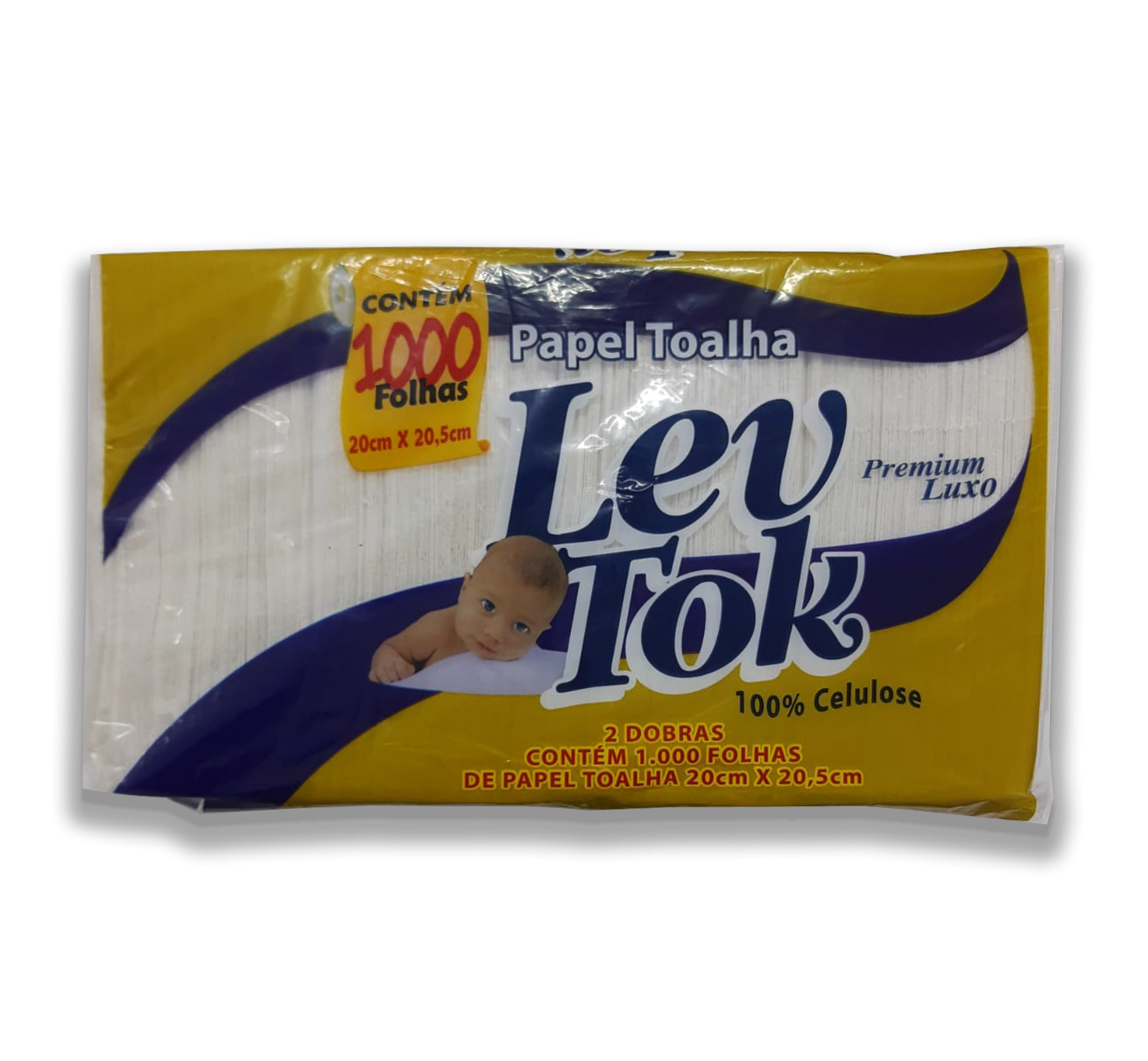 Papel Toalha 2 Dobras 20x20,5 Celulose Virgem 20g C/1000 
