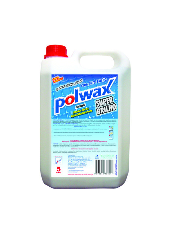 Cera Líquida Super Brilho Incolor 5l Polwax 