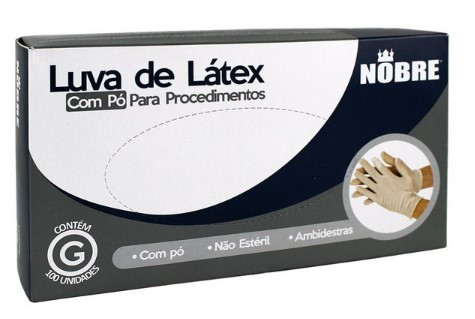 Luva Latex Procedimento C/ Po Cx C/100 Tam G