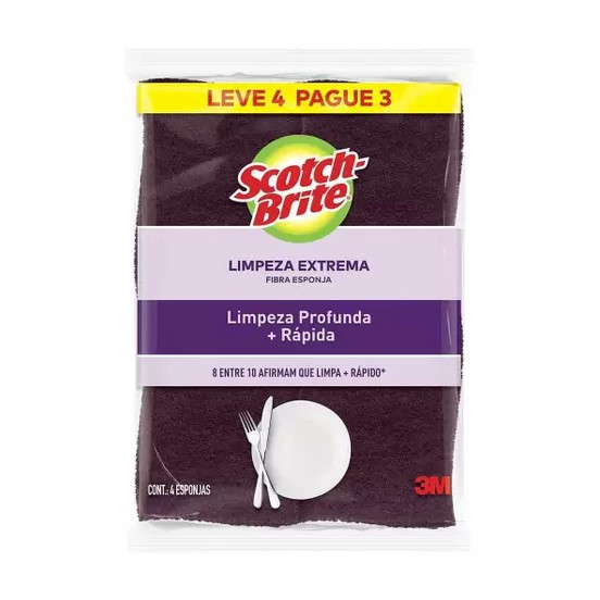 Esponja Dupla Face Scotch Brite Extrema Leve 4 Pague 3