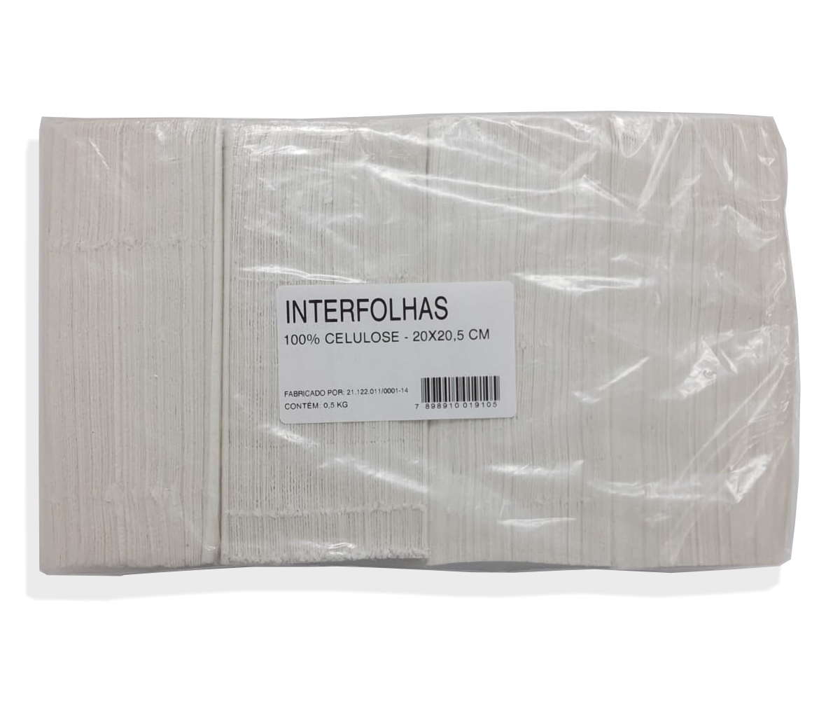 Papel Toalha 2 Dobras 20x20,5 Celulose 20g 500g