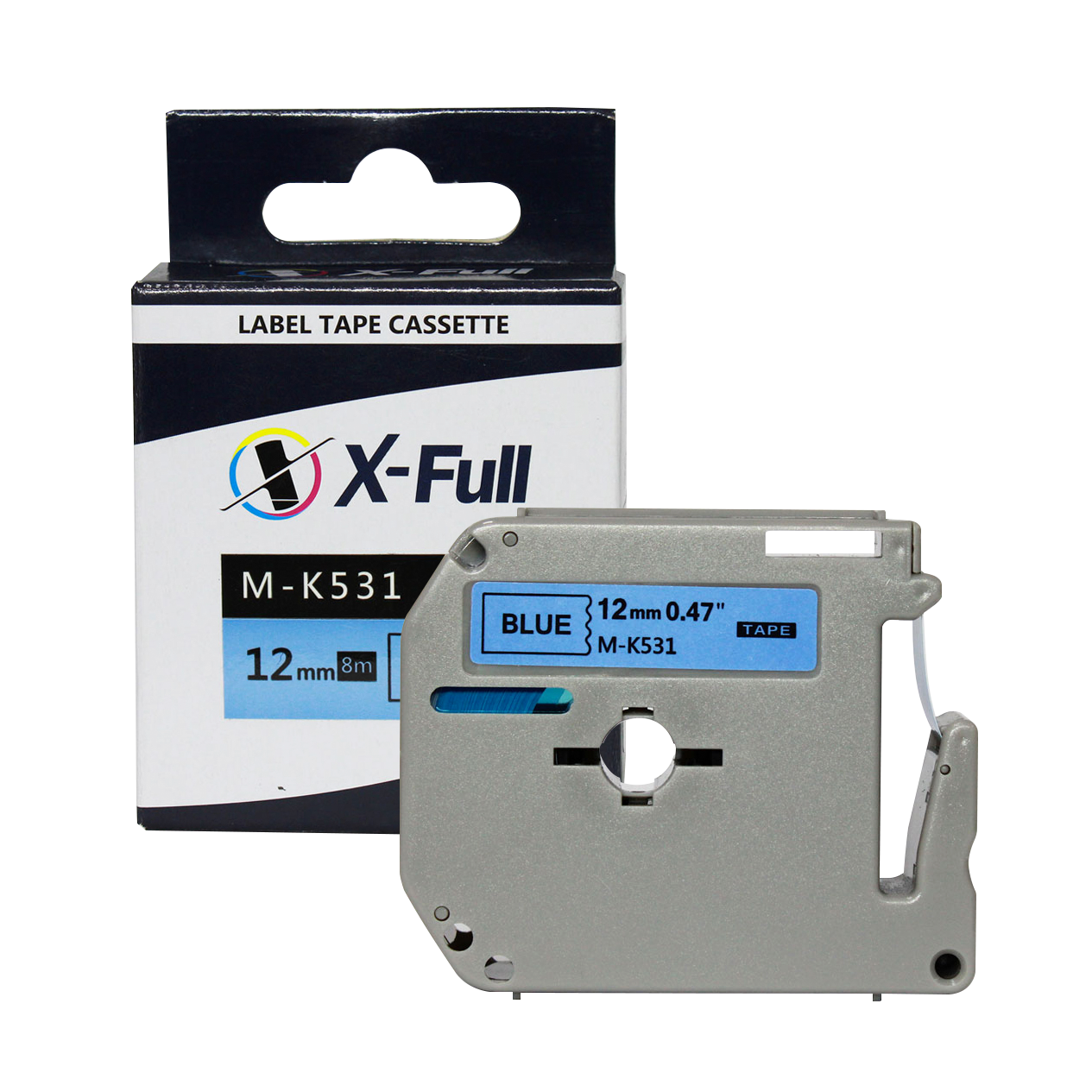 Fita Rotulador Brother M531 12mm Pto/azul Compatível - 8756 - X-FULL