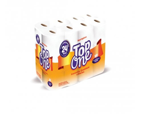 PAPEL HIGIÊNICO 24X20M FOLHA DUPLA CELULOSE TOP ONE