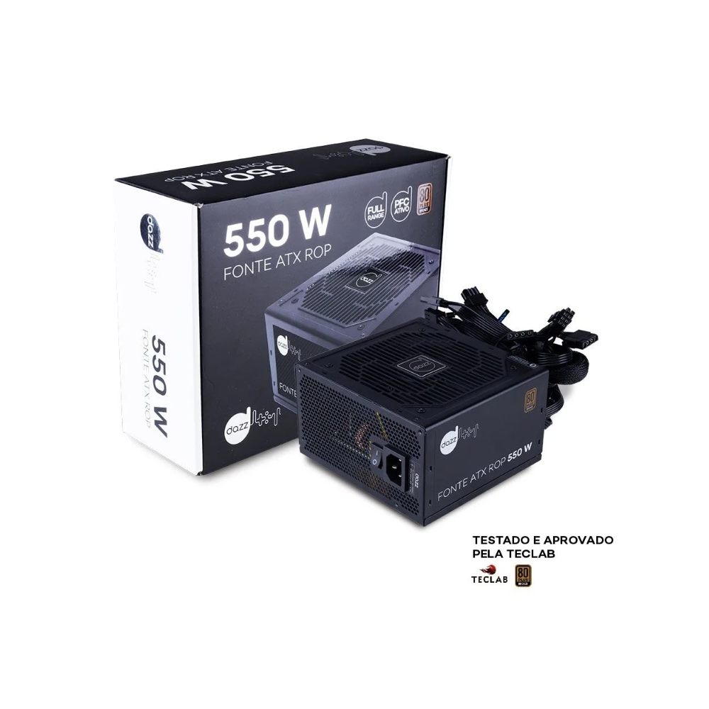 Fonte Atx Rop 550w 80 Plus Bronze Pfc Ativo - Dazz