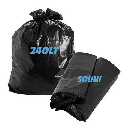 Saco P/ Lixo 240l 120x125x0,10 C/50un Preto