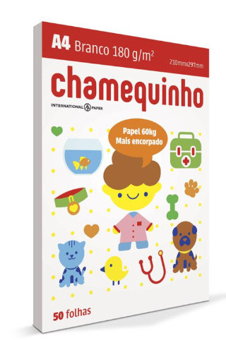 Papel A4 180g 50fls Chamequinho Chamex