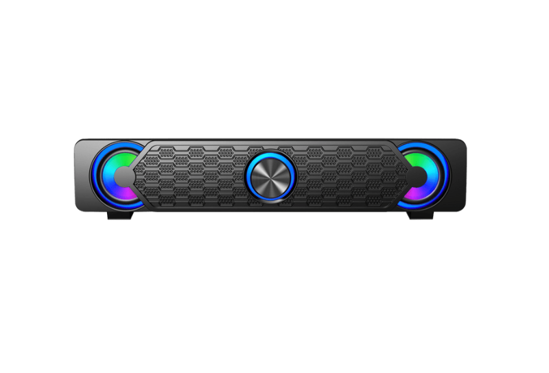 Soundbar Gamer Round Led Rgb 7 Cores 2x3w Usb e Aux - Letron