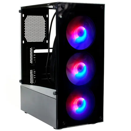 Gabinete Gamer Matrix Lateral e Frontal Vidro com 3 Fans Rgb