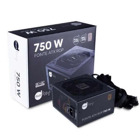 Fonte Atx Rop 750w 80 Plus Bronze Pfc Ativo Dazz