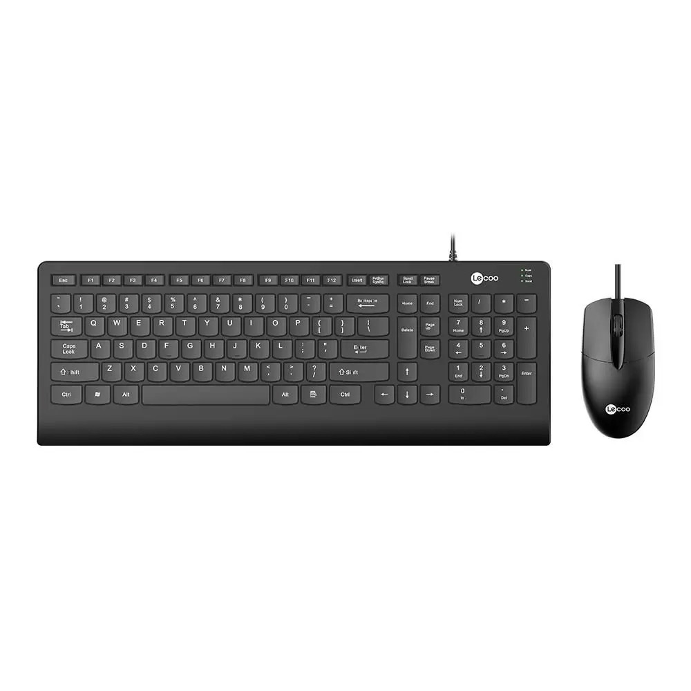 Kit Teclado E Mouse C/Fio Lecoo Cm103 Preto