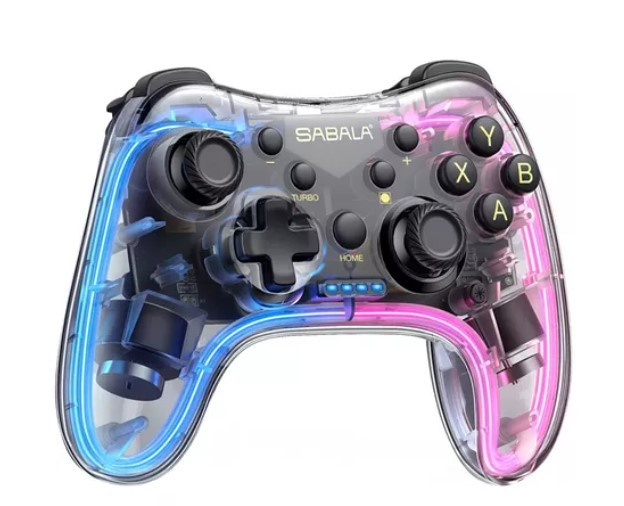 Controle Gamer C/ Led Neon Rgb P/ Xbox/ps3/ps4/nintendo Sw/ios/android