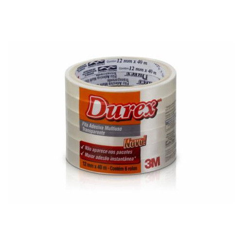 Fita Adesiva 12mm X 40m Grande Durex 3m