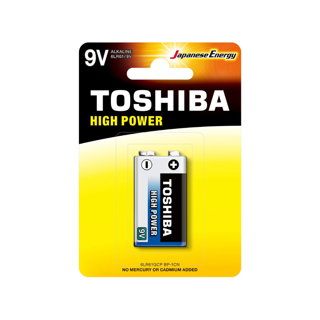 BATERIA 9V ALCALINA HIGH POWER - TOSHIBA 6LR61GCP 