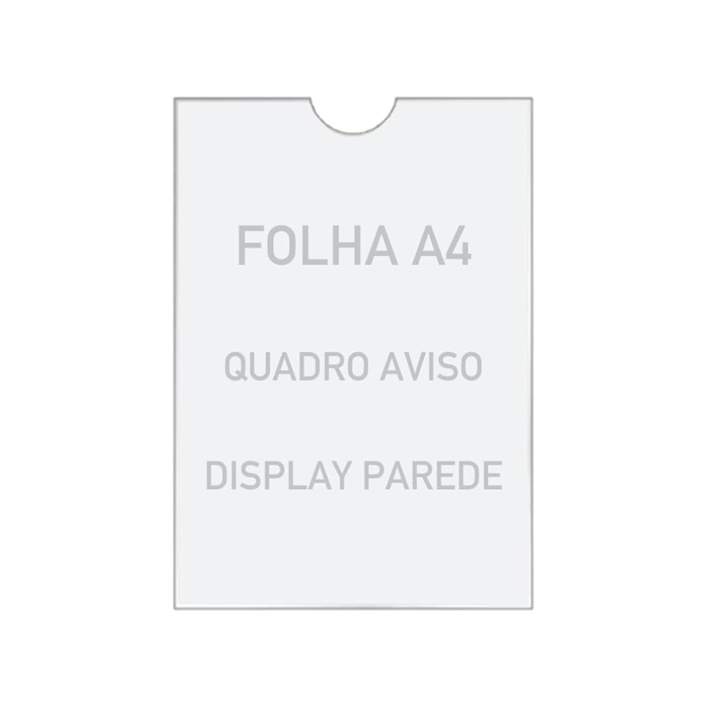 DISPLAY A4 VERTICAL PAREDE PETG CRISTAL C/FITA - DAC 1614