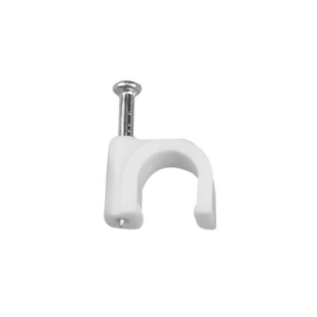 Fixa Cabo Coaxial 8mm C/100 Branco
