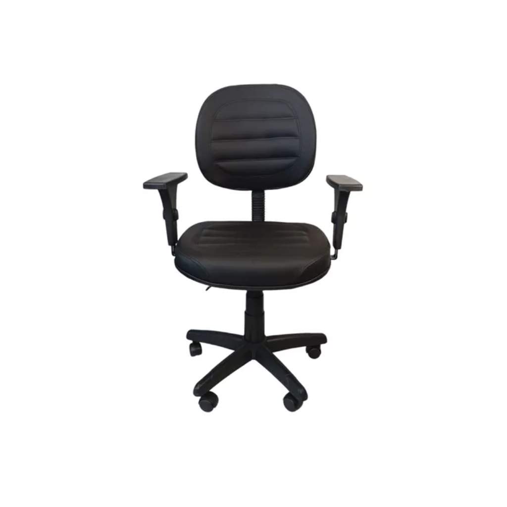 Cadeira Executiva Comfort Corino Costurada Preto