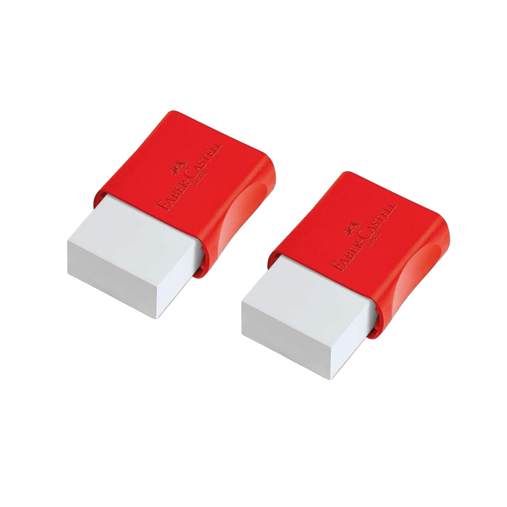 Borracha Branca Capa Plástica Pequena - 2 Und