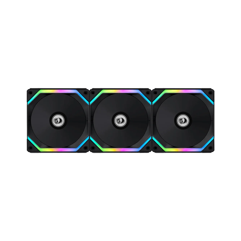 Kit 3 Cooler Unifan 120mm Rgb C/ Controladora By Lian Li Preto